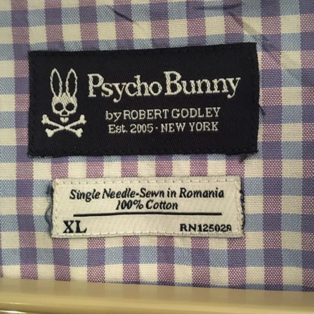 Psycho Bunny Shirt Mens XL Button Front - Picture 3 of 4